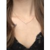 Rose gold řetízek srdíčko se zirkony