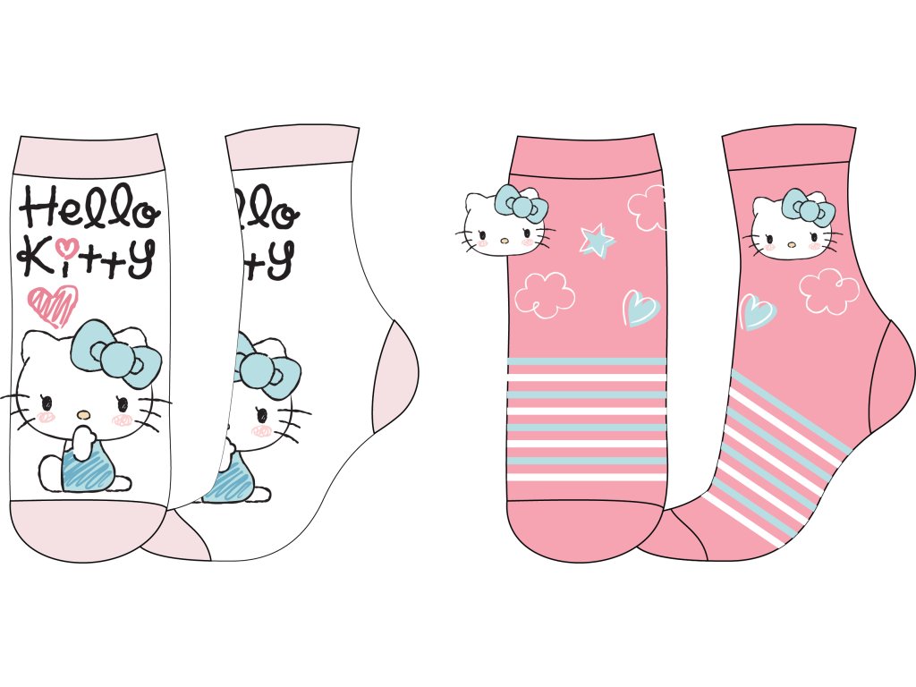 Комплект от 2 чифта детски чорапи Hello Kitty