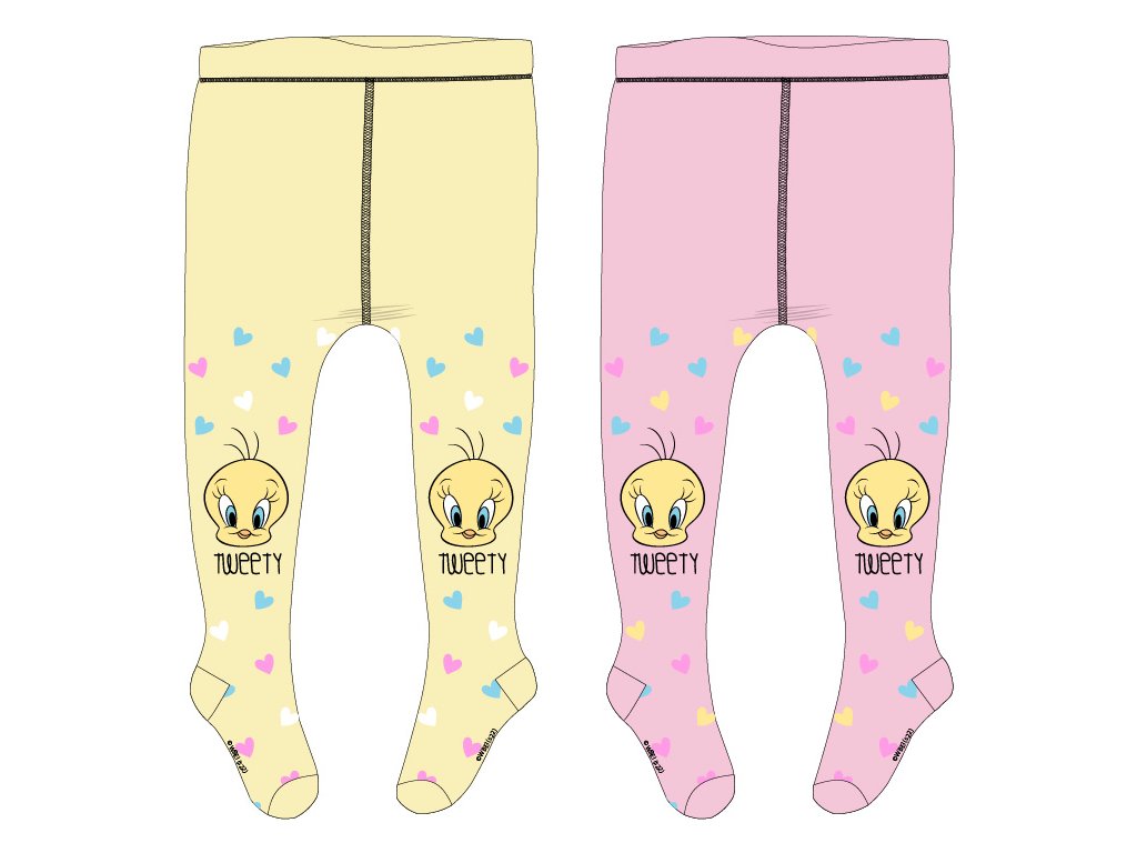 Чорапогащи за малки деца Tweety, розови