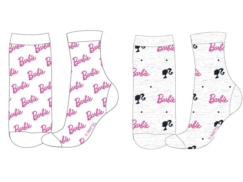 Комплект от 2 чифта детски чорапи Барби, различни модели
