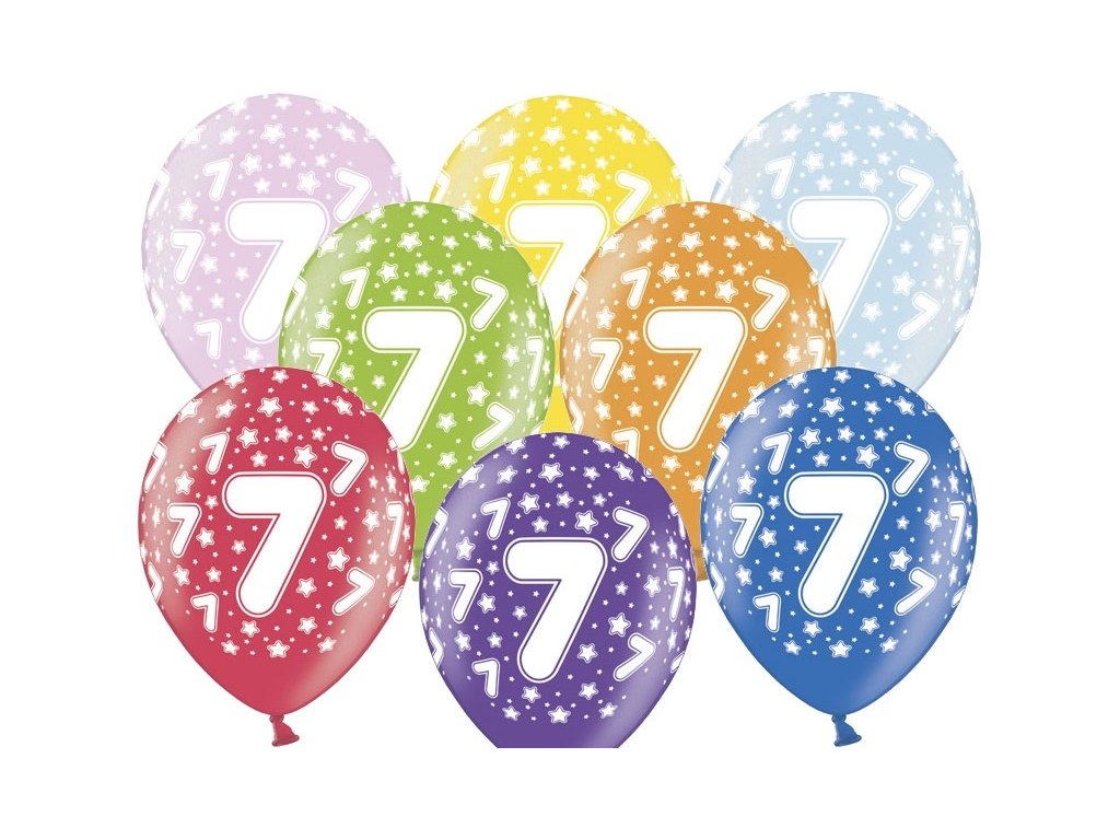 Балон за рожден ден с число 7 - HeliumKing.bg