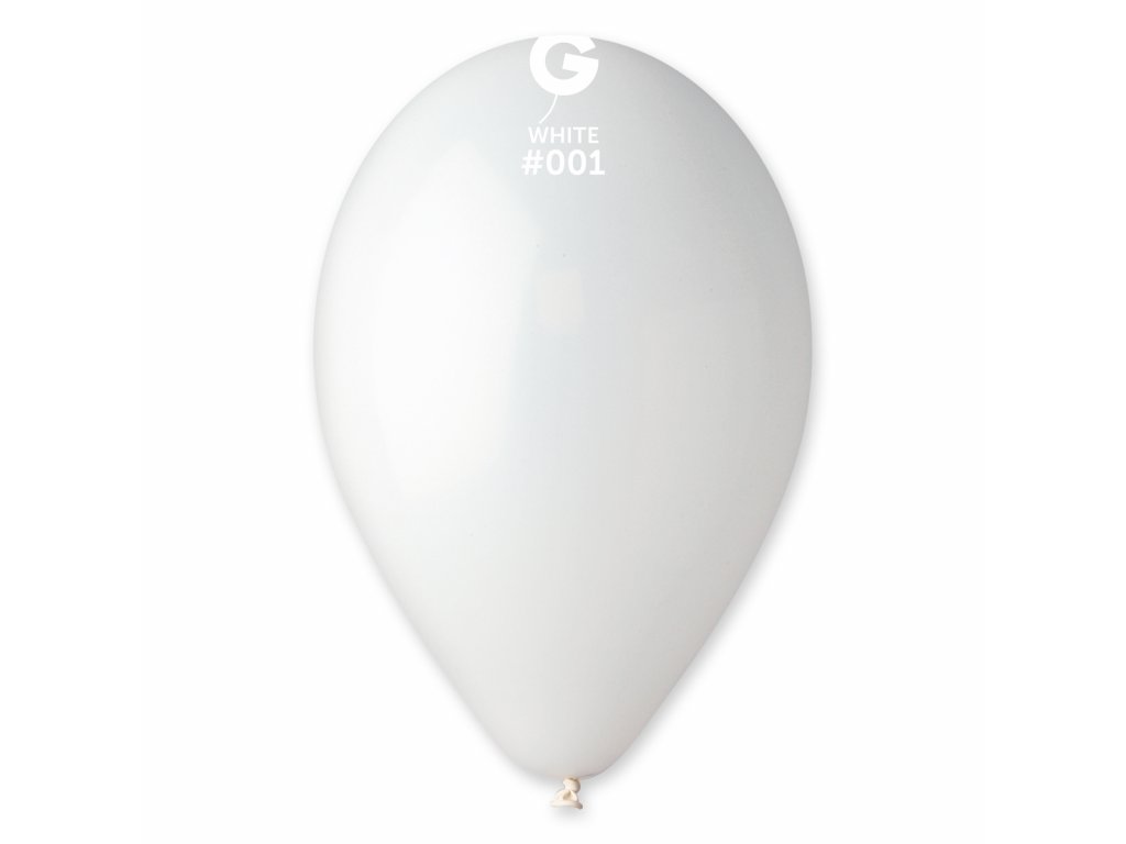 34181 1 balonik pastelovy biely 26 cm