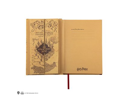 Zápisník a mapa Harry Potter - Záškodnícka Mapa