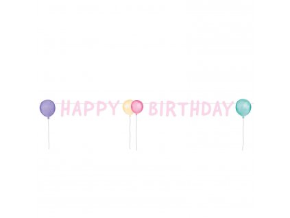 58146 banner happy birthday pastelove balony 150 x 13 8 cm
