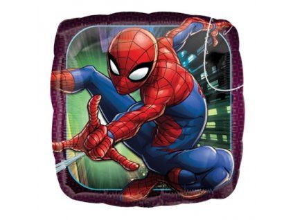 Fóliový balón Spiderman US - štvorec 45 cm