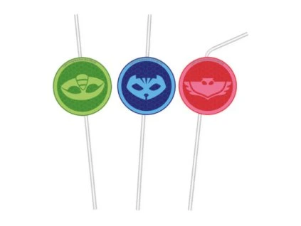 Slamky s motívom Pyžamasky 6 ks