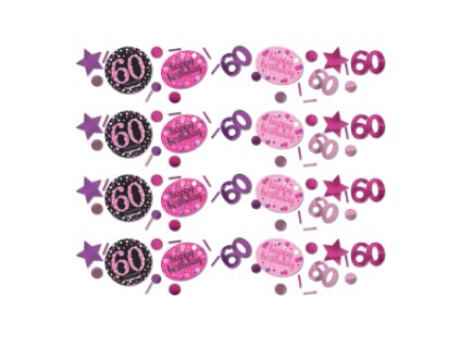 Блестящи розови конфети 60