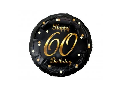 Fóliový balón čierno/zlatý 60