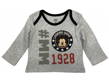 Detské tričko - Mickey Mouse sivé (Размер за най-малките 3 mesiace)