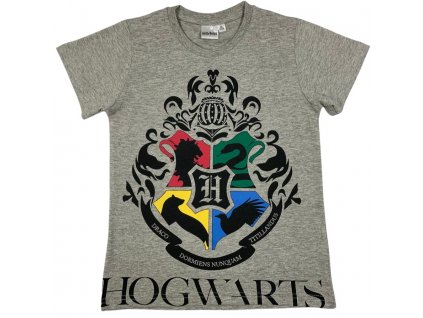 Detské tričko - Harry Potter Hogwarts svetlosivé (Размер - деца 134)