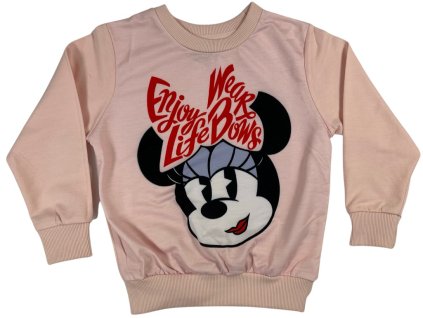 Dievčenská mikina - Minnie Mouse svetloružová (Размер - деца 104)