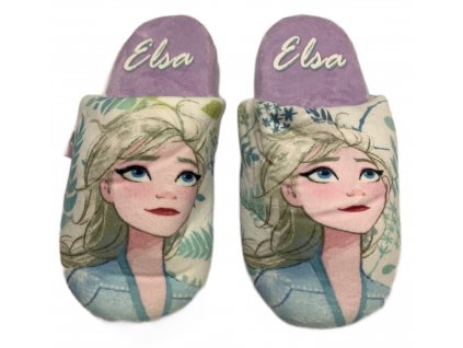 Detské papuče - Frozen Elsa fialové (Обувки 28/29)