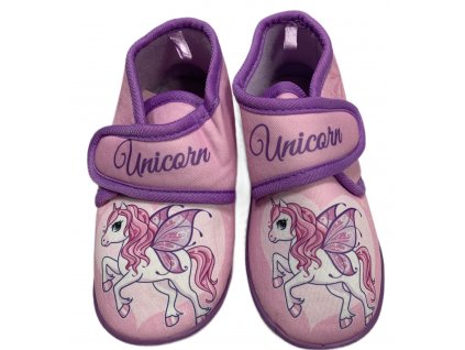 Dievčenské papuče - Unicorn ružové (Обувки 22)