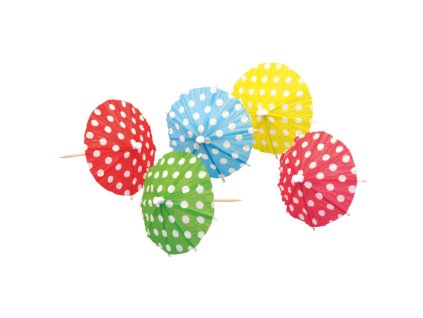 Коктейлни чадъри - микс на точки 10 бр