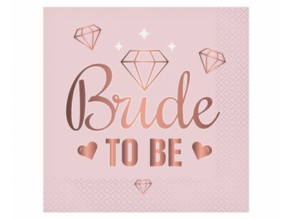 70771 servitky bride to be ruzove 33 x 33 cm 20 ks