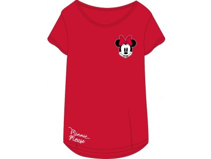 Dámske pyžamové tričko - Minnie Mouse červené (Размер - деца L)