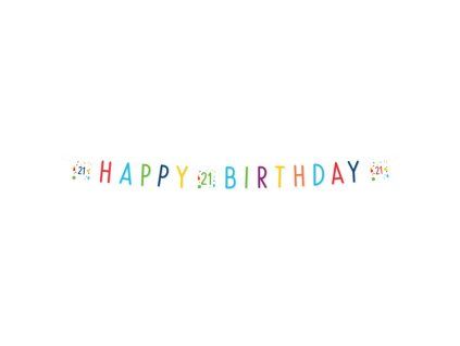Banner Happy Birthday - Konfety 21