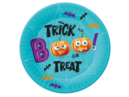 Хартиени чинии Halloween Трик или лакомство 18 см 6 бр