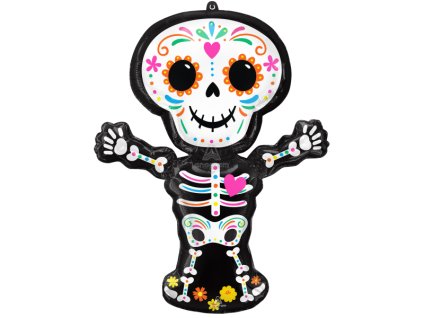 Фолиев балон Хелоуин - Dia de Los Muertos скелет 66 x 86 см