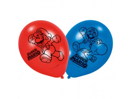 72597 latexove balony super mario cervene modre 6 ks