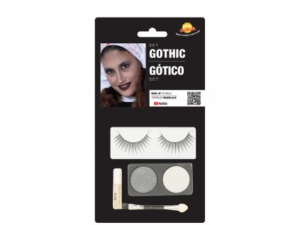 72735 1 gothic make up set strieborno biely