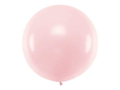 round ballon 1m pastel pale pink 15478