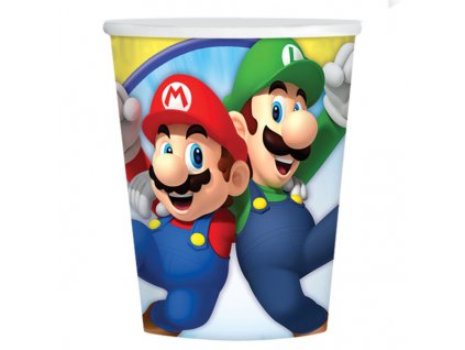 75549 papierove pohare super mario 250 ml 8 ks