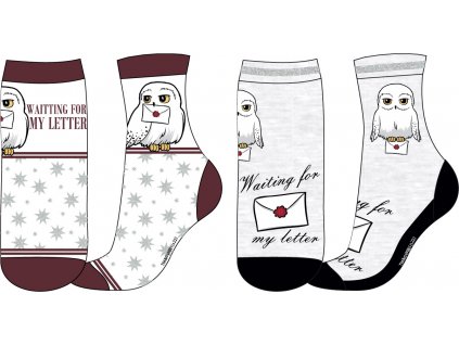 Dievčenské ponožky - Harry Potter Hedwiga (Размерът на чорапите 23-26)