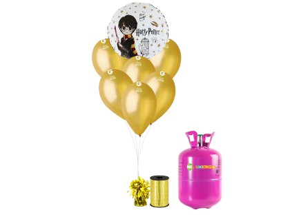 Парти комплект с хелий - златен Хари Потър