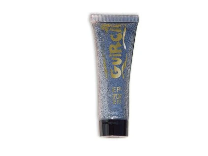 Farba na tvár trblietavá 1 ks - Strieborná