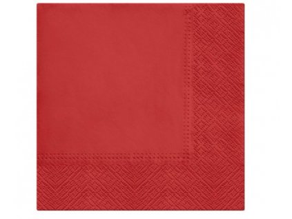 82156 papierove servitky cervene 33 x 33 cm