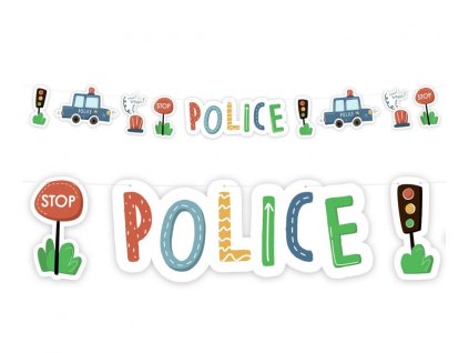 Гирлянд от хартия Police, 300 см