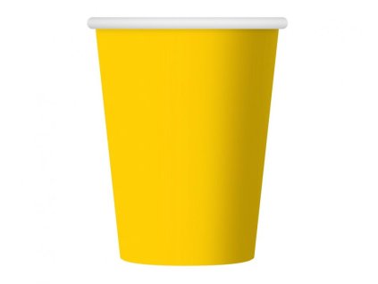 Хартиени чаши, жълти, 250 мл