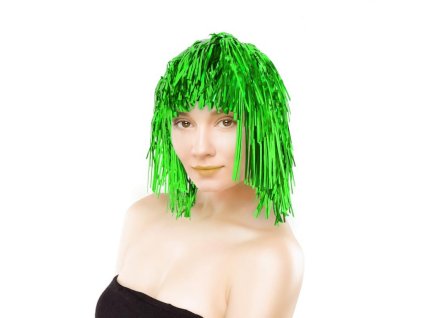 Перука от фолио - зелена