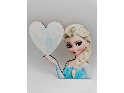 Magnetka na tortu - Elsa so srdiečkom