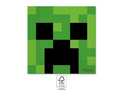 89457 papierove servitky minecraft 33 x 33 cm 20ks