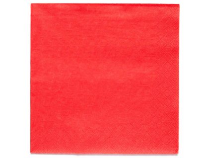 Servítky červené 33 x 33 cm 20 ks