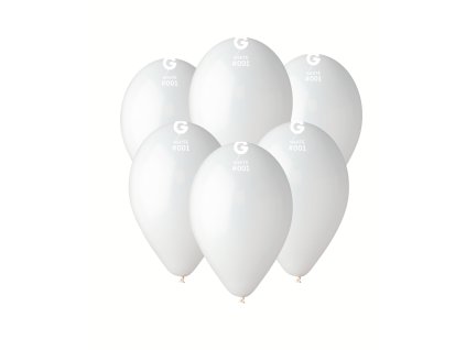 Balón pastelový - biely 26 cm 100 ks