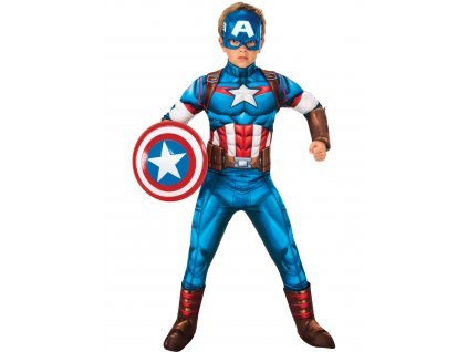 Detský kostým - Capitan America Deluxe (Размер - деца L)