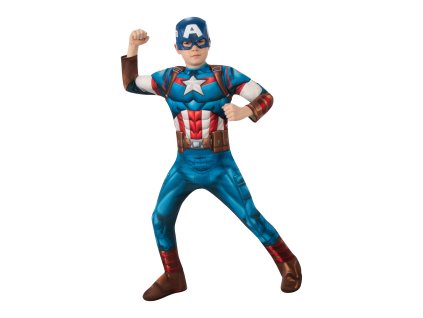 Detský kostým deluxe - Captain America (Размер - деца M: 116 см)
