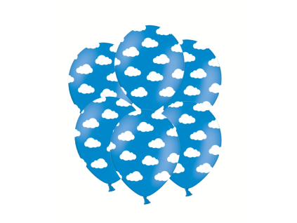 Balón modrý - Obláčiky 50 ks