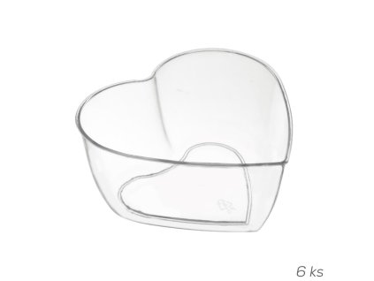 Десертна чаша - сърце 0,12 л 6 бр.