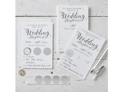 Svadobné pozvánky - Biele