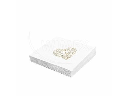 101458 ubrousek 2vrstvy svatba 33 x 33 cm 50 ks