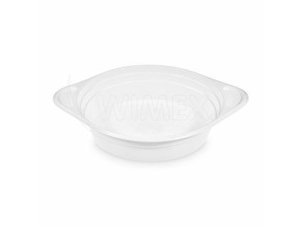 Miska (PP) s uškami biela 350ml [100 ks]