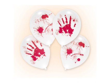 Balóny LED - Stopy krvi 4 ks
