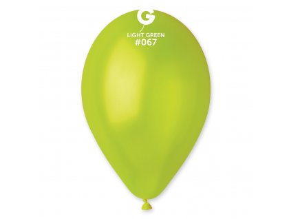 34286 1 balonik metalicky zeleny 26 cm