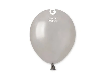 Balónik metalický strieborný 13 cm