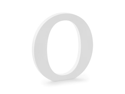 Drevené písmeno - O biele