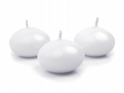 Plávajúce sviečky biele 4 cm 1 ks